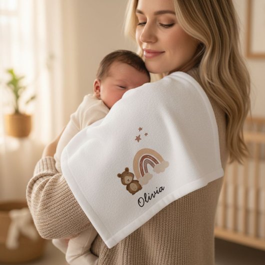 Children's cloth with a custom design of a bear washandje