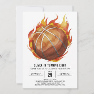 Children's Custom Chique Basketbal Verjaardag Kaart