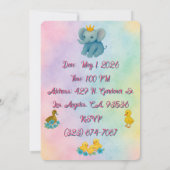 Children's Customizable Birthday Invitations  Kaart (Achterkant)