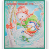 CHILDREN'S DASHING THROUGH THE SNOW  STICKER (Voorkant)