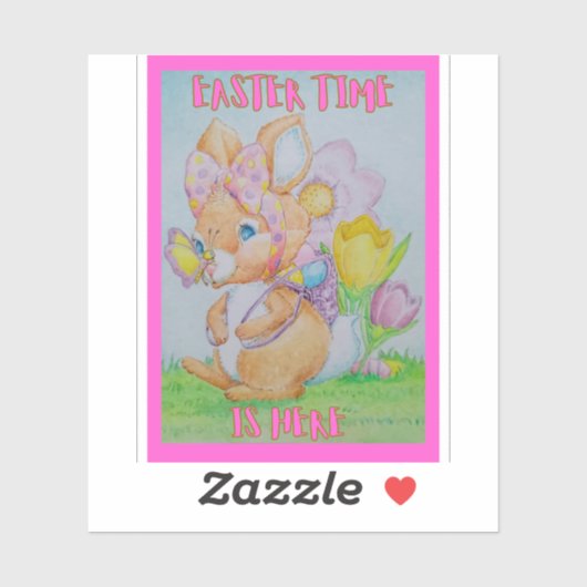 Children's Eastertime Sticker (Vel)