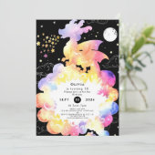 Children's Enchanted Dragon Verjaardag Kaart (Staand voorkant)