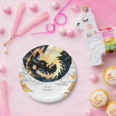 Children's Enchanted Dragon Verjaardag Papieren Bordje (Feest)