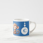 Children's monkey mok gepersonaliseerde naam blauw (Rechts)