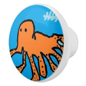 Childrens Octopus Handle Keramische Knop (Rechts)