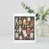  Children's Paper Dolls Briefkaart (Staand voorkant)
