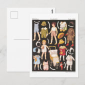  Children's Paper Dolls Briefkaart (Voorkant / Achterkant)