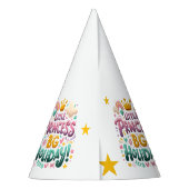 Children's Party Hat with a funny inscription Feesthoedjes (Achterkant)