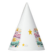 Children's Party Hat with a funny inscription Feesthoedjes (Links)