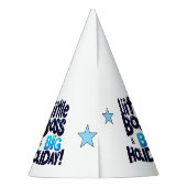 Children's party hat with funny inscription feesthoedjes (Achterkant)