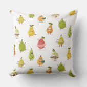 Children's pattern of fun pears kussen (Voorkant)