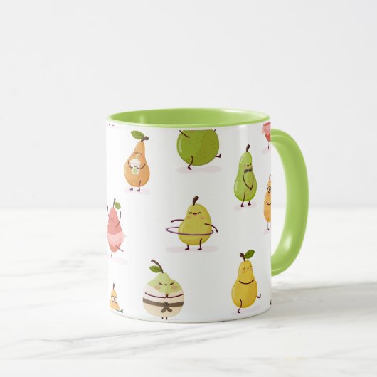 Children's pattern of fun pears mok (Voorkant rechts)