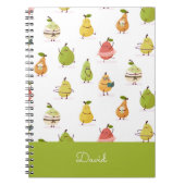 Children's pattern of fun pears notitieboek (Voorkant)