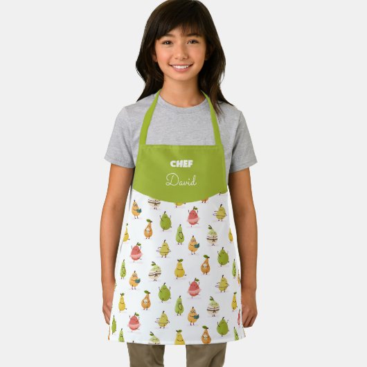 Children's pattern of fun pears schort (Insitu)