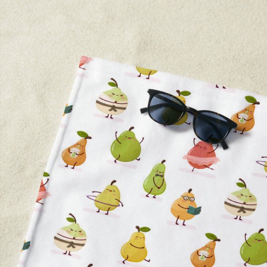 Children's pattern of fun pears strandlaken (In situ)