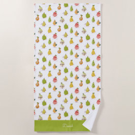 Children's pattern of fun pears strandlaken