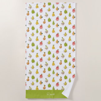 Children's pattern of fun pears strandlaken
