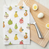 Children's pattern of fun pears theedoek (Quarter Fold)