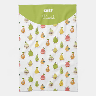 Children's pattern of fun pears theedoek