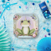Children's Princess Frog Leuk Verjaardagsfeest Papieren Bordje (Feest)