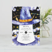 Children's Simple Enchanted Wizard Verjaardag Kaart (Staand voorkant)