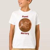 Children's t-shirt design with planet names (Voorkant)