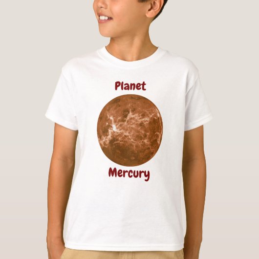 Children's t-shirt design with planet names (Voorkant)