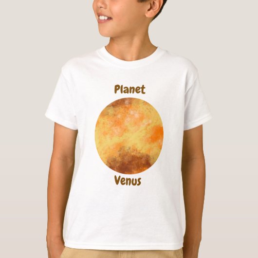 Children's t-shirt design with planet names (Voorkant)