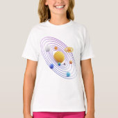 Children's t-shirt design with planet names (Voorkant)