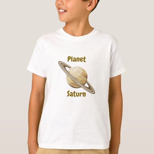 Children's t-shirt design with planet names (Voorkant)