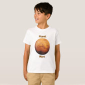 Children's t-shirt design with planet names (Voorkant volledig)
