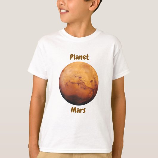 Children's t-shirt design with planet names (Voorkant)