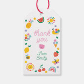 Children's Thank You Card, Rainbows and Sunshine Cadeaulabel (Voorkant)