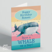Childrens Whale Birthday Kaart