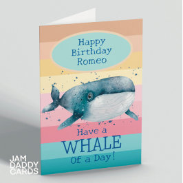 Childrens Whale Birthday Kaart