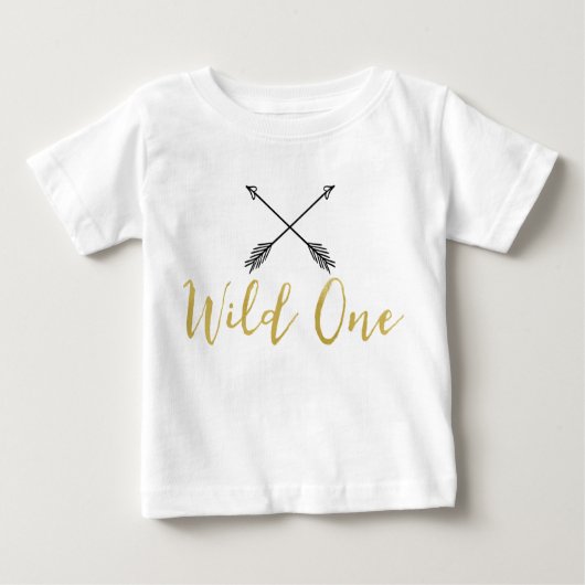 Children's Wild One Arrows Faux Gold Foil Shirt (Voorkant)