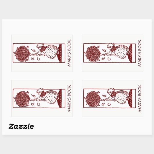 Child's Alphabet Tree Bookplate Sticker (Vel)