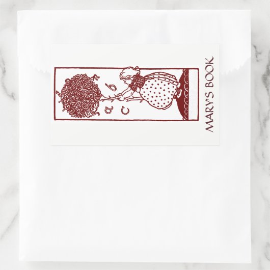Child's Alphabet Tree Bookplate Sticker (Tas)