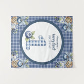 Child's Blueberry Berry First Birthday Wandkleed (Voorkant (horizontaal))