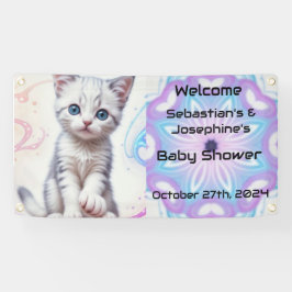 Child's Galaxy Blue Kitten, Baby shower Spandoek