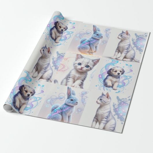Childs Galaxy Collectie puppy, kitten, poes, konij Cadeaupapier (Uitgerold)