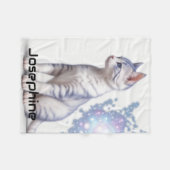 Childs Galaxy getinte blauwe kat Fleece Deken (Voorkant (Horizontaal))