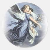 Childs guardian Angel Ronde Sticker (Voorkant)