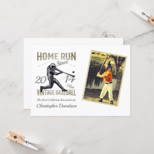 Childs Little League Baseball Birthday Invitation Kaart