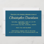 Childs Little League Baseball Birthday Invitation Kaart (Achterkant)
