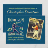 Childs Little League Baseball Birthday Invitation Kaart (Voorkant / Achterkant)