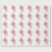 Childs naam Love of Santa Cute Axolotl Cadeaupapier (Vlak)