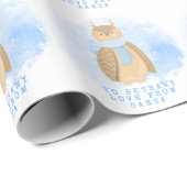 Childs naam Love of Santa Cute Owl Cadeaupapier (Rol Hoek)