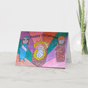 Childs Nativity Religious Christmas Kaart