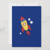 Child's Space Geïnspireerd Verjaardagsfeest Uitnod Kaart (Achterkant)